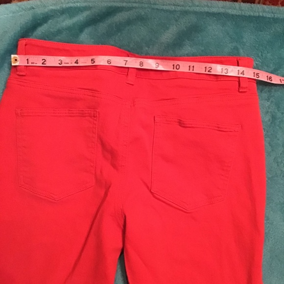 💚3/$25 Jones New York stretch size 8 deep orange jeans - Picture 6 of 14